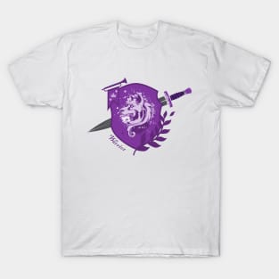 Warrior crest with sword - purple T-Shirt